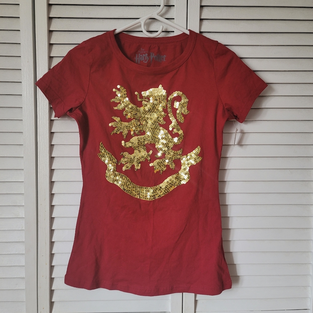 WARNER BROS Studio London Harry Potter Griffindor Cotton Tee, Size M